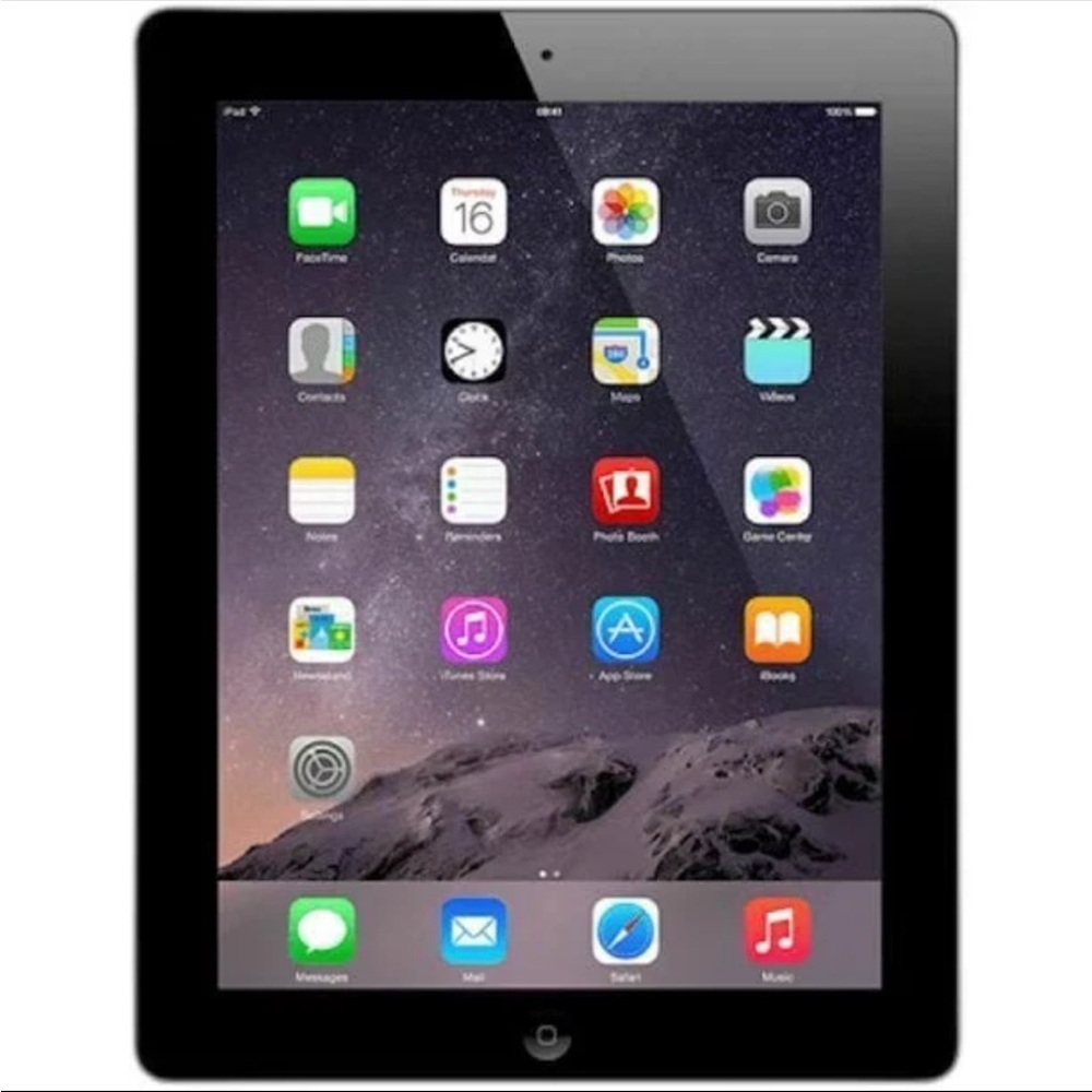 Apple Tablet with Black and Silver Design